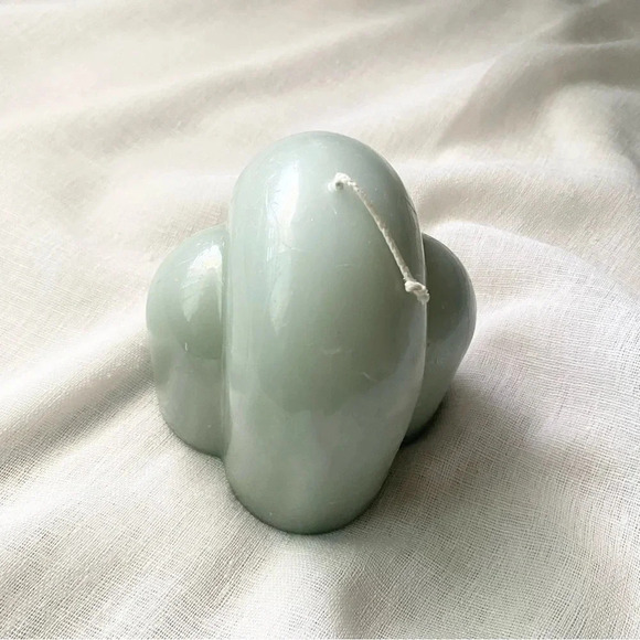 NEW FEM POLAND Pillar Candle Unique shape Sage green - Picture 5 of 11